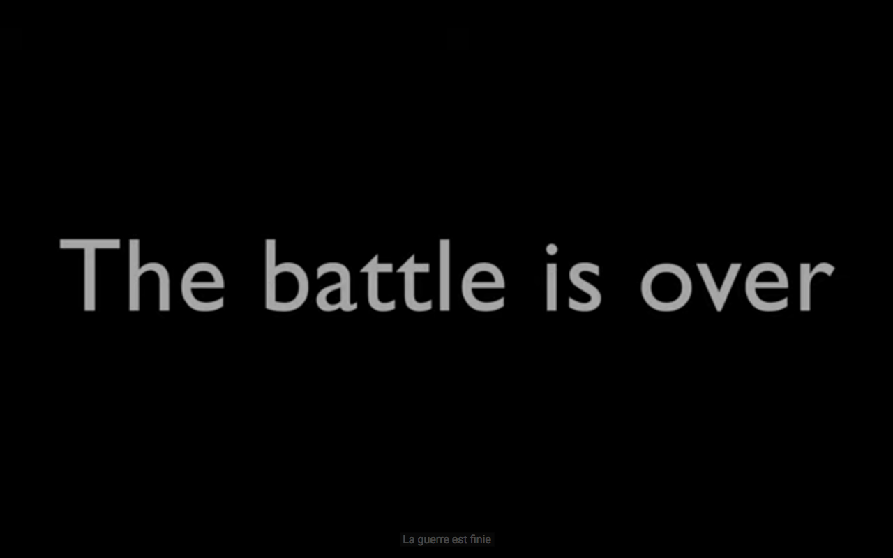 THE BATTLE IS OVER