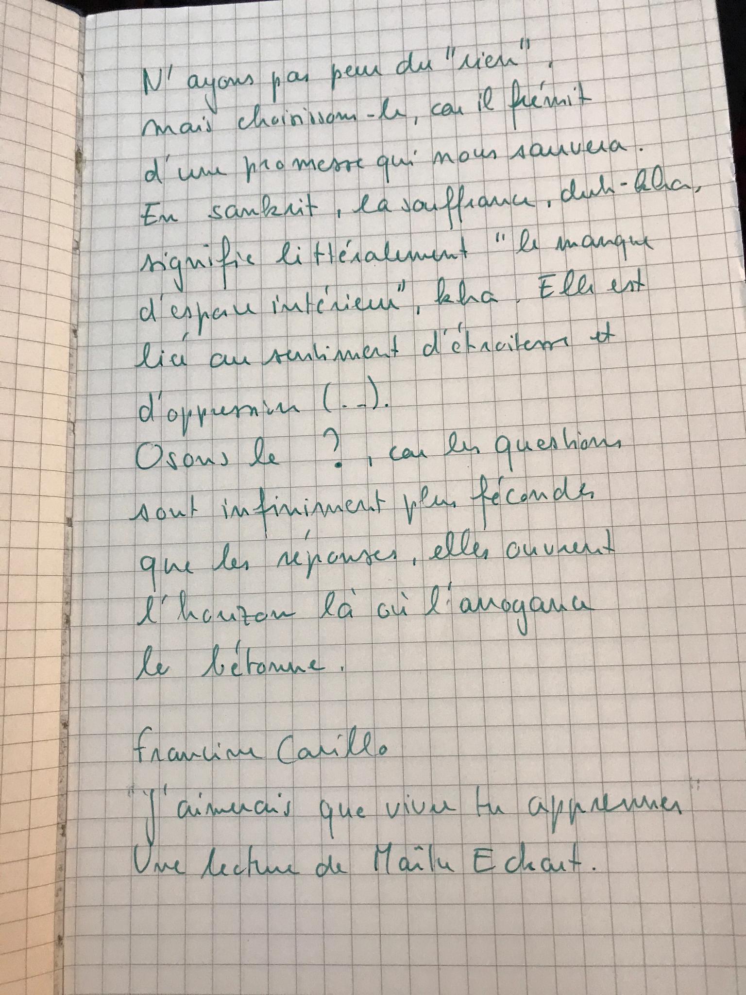 N&rsquo;AYONS PAS PEUR DU « RIEN »